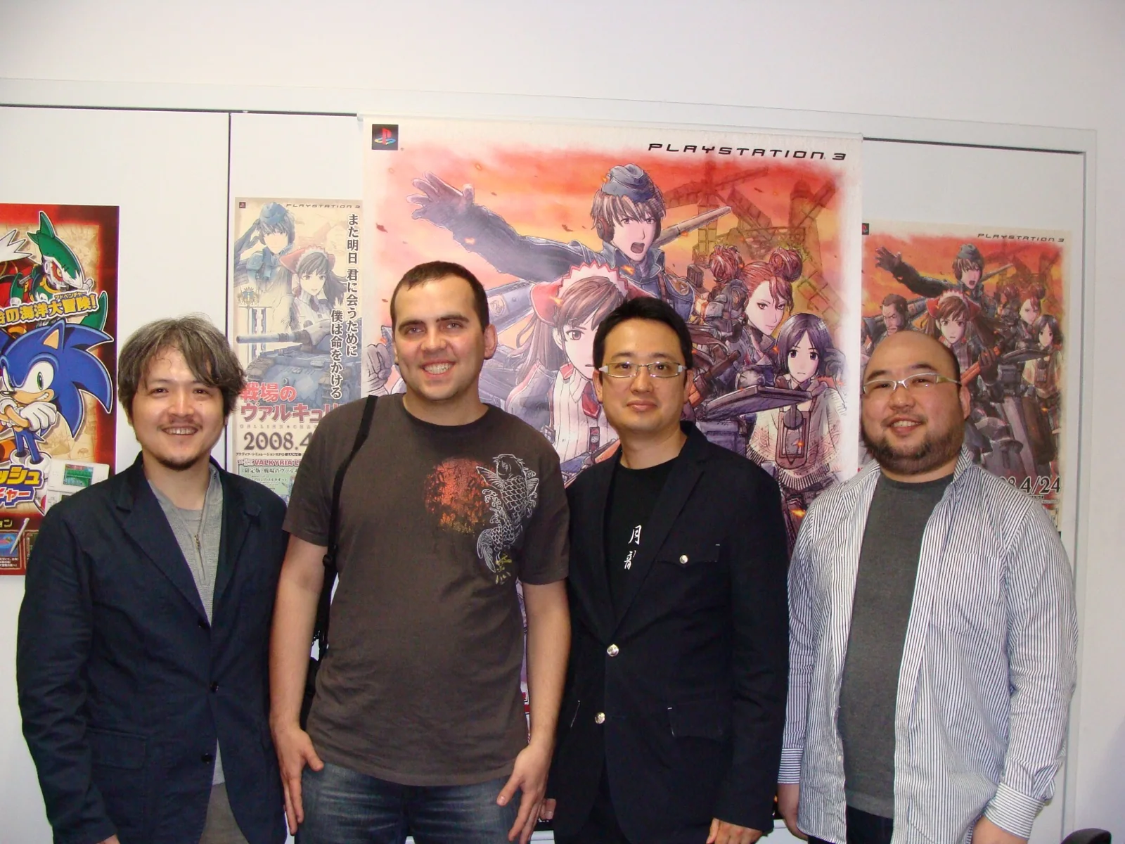Michał Mazur z twórcami Valkyrie Profile podczas wywiadu.