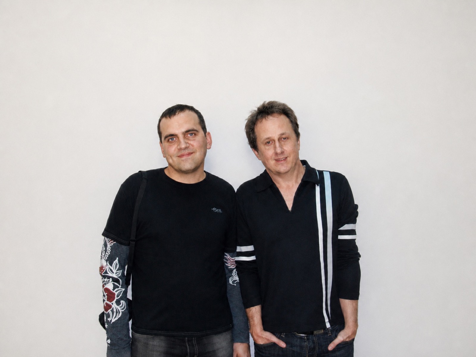 Michal Mazur with Mark Turmell during a Midway press visit.